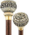 Comoys Astrological Capricorn Knob Cane w/ Brown Beechwood Shaft and Brass Collar