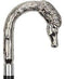Comoys Elegant Nickel Plated Horse Tourist Style Walking Cane- Italian Handle w/custom shaft and collar