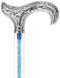 Color Crystal Elegance Chrome Derby Cane with Invisible Acrylic Shaft Options