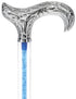 Color Crystal Elegance Chrome Derby Cane with Invisible Acrylic Shaft Options