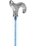 Color Crystal Elegance Chrome Derby Cane with Invisible Acrylic Shaft Options