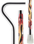 Dr. House Inspired Flame Cane "The Phoenix" - Clear Acrylic, Black Stripe