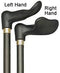 Hand-Specific Comfort Soft Grip Palm Cane: Black Beechwood