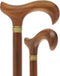 Derby Handle Standard Size (Rich Walnut Wood, Pewter Collar)