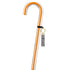 "Be Bold Wear Orange" Cane: Orange Streak w/ Floating Bubbles in Clear Shaft