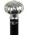 Royal Canes Silver Plated Pumpkin Knob Handle Walking Stick With Black Beechwood Shaft