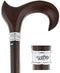 Royal Canes Cocobolo Ergonomic Right Hand Walking Cane With Ebony Shaft & Royal Canes Collar