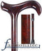 Royal Canes Carbon Fiber Red Impressionist Derby Walking Cane With Adjustable Carbon Fiber Shaft