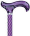 Royal Canes Purple Etched Adjustable Cane w/ Pearlz Derby Handle
