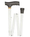 Royal Canes White Adjustable Folding Cane with T Shape Handle