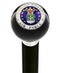 Royal Canes U.S. Air Force Black Round Knob Cane w/ Custom Wood Shaft & Collar