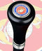 Royal Canes U.S. Marine Corps Flat Top Walking Stick With Black Beechwood Shaft and Pewter Collar