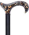 Royal Canes Acrylic Black and Gold Mosaic Designer Adjustable Cane