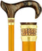 Royal Canes Golden Sienna Pearlz w/ Rhinestone Collar Designer Adjustable Cane