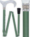 Royal Canes Lucky Green Pearlz w/ Rhinestone Collar Green Designer Adjustable Folding Cane