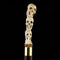 Cycle of Life Skull/Snake Bone Handle Walking Cane w/Custom Shaft and Collar