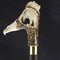Warriors Eagle/Lion Intricate Carved Bone Handle Collector Cane w/Custom Shaft and Collar
