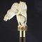 Bear Family Intricate Carved Bone Handle Collector Cane w/Custom Shaft and Collar
