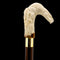 Natures Wildlife Pack Intricate Handcarved Bone Handle Collector Cane w/Custom Shaft and Collar