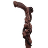 Cobra & Skull Encounter: Intricately Handcarved Artisan Cane