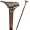 Sparrow Bird: Casted Bronze Artisan Intricate Walking Cane