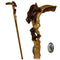 Mama Bear with Baby Bear: Artisan Intricate Hand-Carved Cane