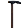 French Black Carved Horn Fritz: Walking Cane with Maple Shaft