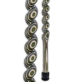 American Woodcrafter Field & Stream Colortone Spiral Rope Derby Handle Walking Cane With laminate Birchwood Shaft