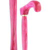 American Woodcrafter Pink Colortone Classic Derby Handle Walking Cane With laminate Birchwood Shaft
