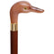Comoys Fancy Duck Faux Rams Horn Handle Cane Italian Handle w/ Custom Shaft & Collar