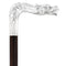 Fayet Dragon Sword Cane Silver Plated Fritz Handle w/ Carbon Fiber Shaft