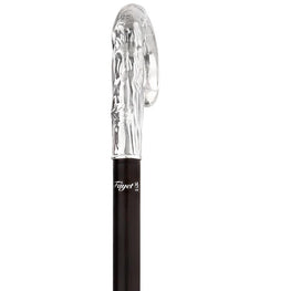 Fayet Eve and the Snake Silver Plated Tourist Walking Cane w/ Carbon Fiber Shaft