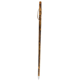 Fayet Brown Natural Chestnut Wood Sword-Gadget Hiking Staff w/ Compass