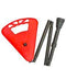 FlipStick Flipstick Straight Folding Adjustable Seat Cane in Red with Red Bag