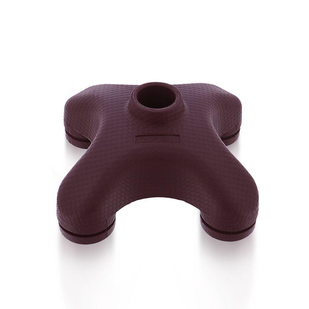 SafeTbase SelfStanding Cane Tip Enhanced Stability, Brown