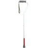 HARVY Support Sight Impaired Offset Handle Walking Cane With White and Red Adjustable Aluminum Shaft