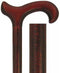 HARVY Dark Rosewood Derby Walking Cane With Dark Rosewood Stained Beechwood Shaft