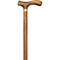 HARVY Scorched Fritz walking cane with Beechwood shaft and Brass collar