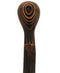 HARVY Spiral Carved Knob Handle Walking Stick With Carved Chestnut Shaft