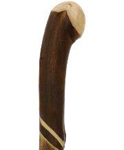 HARVY Root Knobbed Turned Walking Stick with Flamed Chestnut shaft