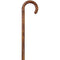 HARVY Oak Tourist Handle Walking Cane With Notched and Scorched Oak Shaft
