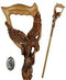 Igor Hunting Eagle & Fish Artisan Intricate Hand-Carved Cane