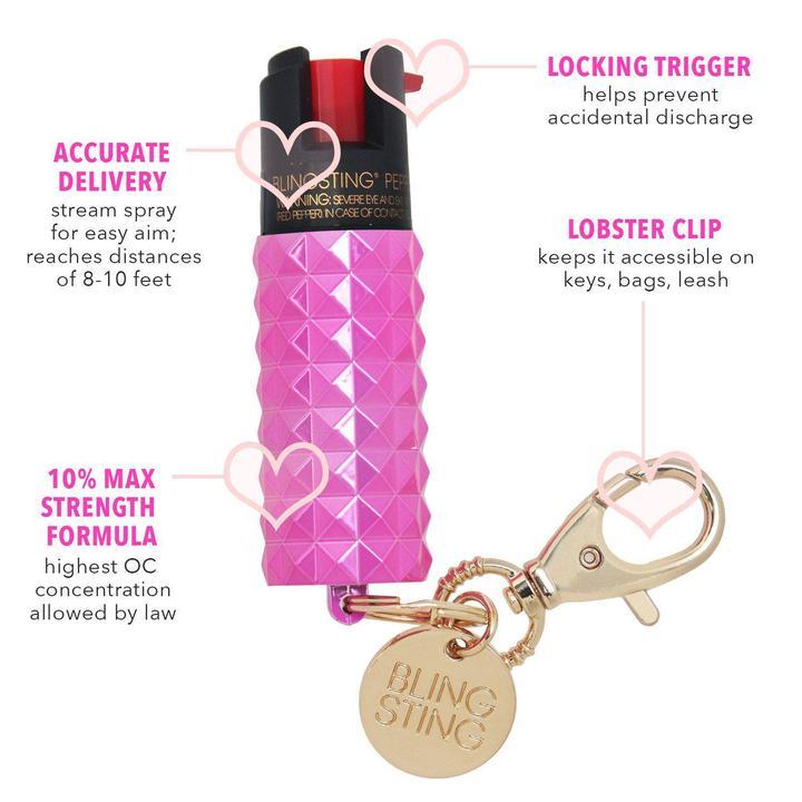Bling Sting Studded Pepper Spray Fashionable Defense