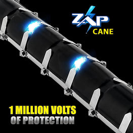 P.S. Products Zap Cane Hidden Covert Style - Stun Gun Rechargeable Cane with LED Flashlight