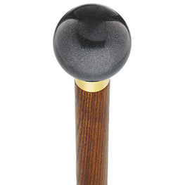 Royal Canes Carbon Graphite Round Knob Cane w/ Custom Wood Shaft & Collar