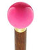 Royal Canes Hot Pink Round Knob Cane w/ Custom Color Ash Shaft & Collar