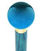 Royal Canes Ocean Blue Metallic Round Knob Cane w/ Custom Color Ash Shaft & Collar