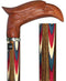 Royal Canes Colors Don't Run Eagle Handle Walking Cane With Inlaid Ovangkol Shaft and Silver Collar