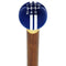 Royal Canes Dark Blue & Pearl Gray Rally Shift Round Knob Cane w/ Custom Color Ash Shaft & Collar