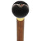 Royal Canes Licensed Corvette Angled Flags Emblem Black Round Knob Cane w/ Custom Color Ash Shaft & Collar